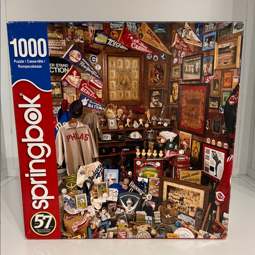 Springbok Baseball Jigsaw Puzzle Collectors Closet 1000 Piece SALE🔴2/$20🔴